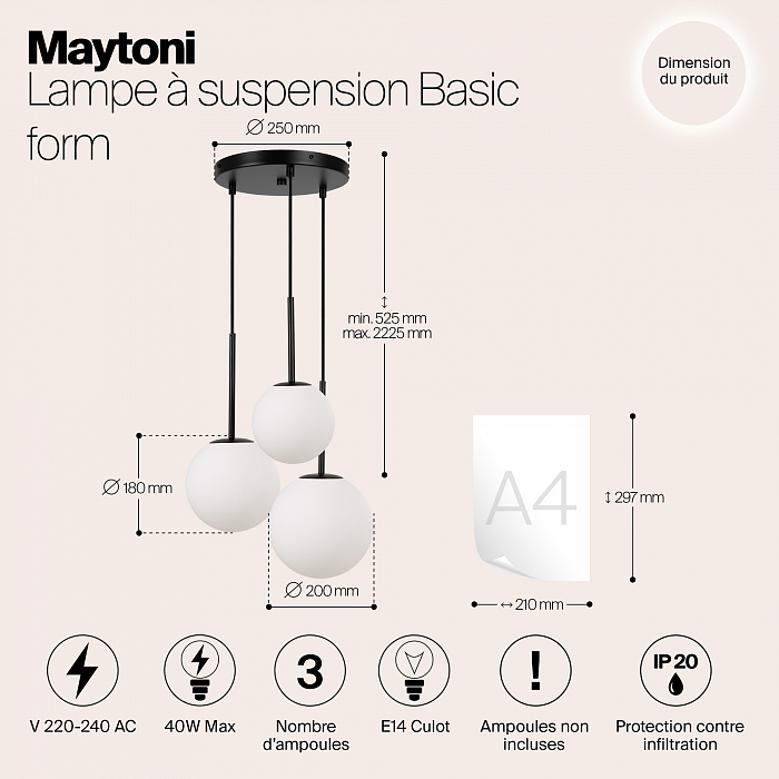 Светильник Maytoni MOD321PL-03B